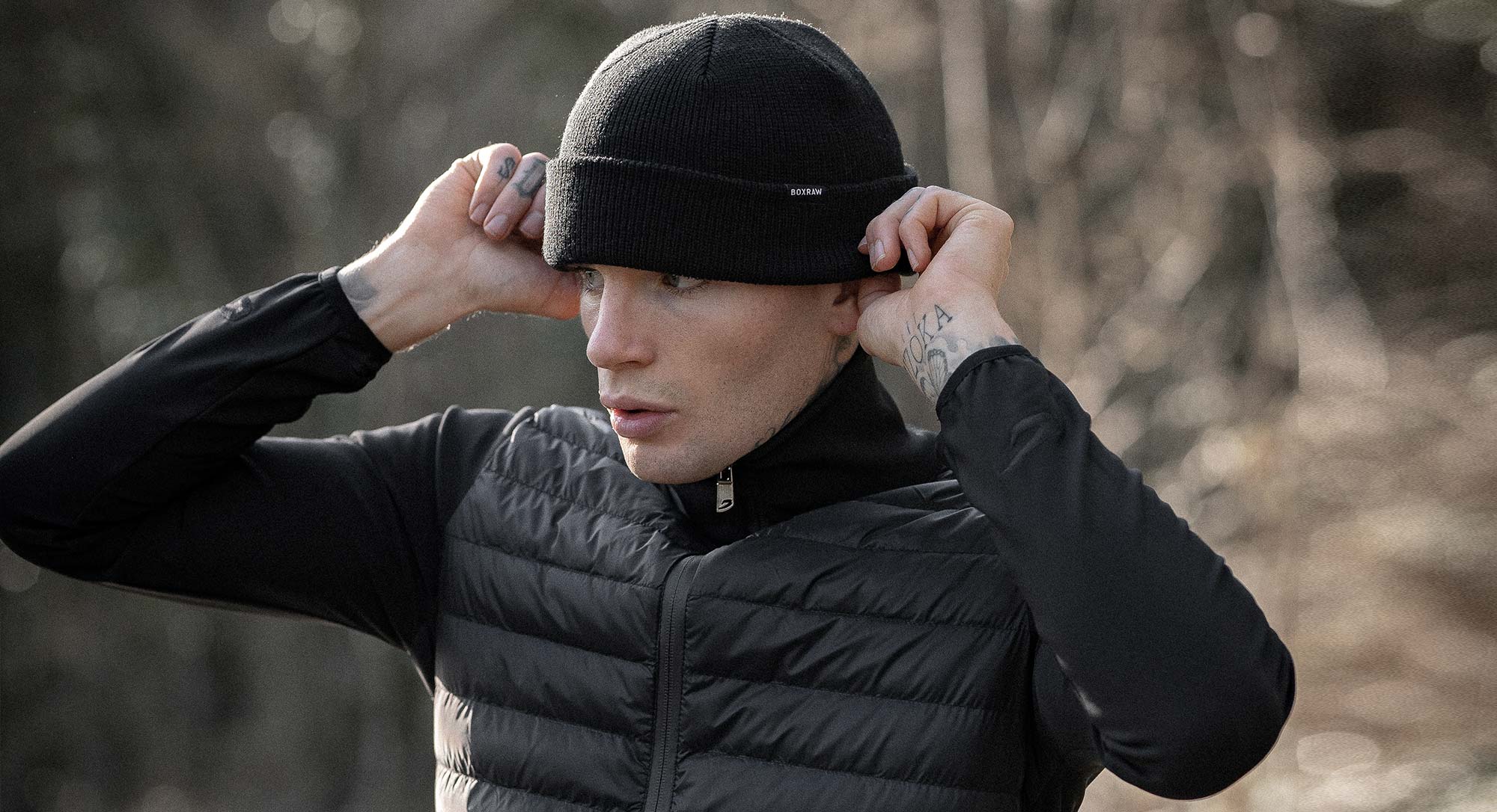 BOXRAW Beanie Hat - Grey - Image 5